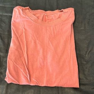 Lululemon all yours cotton tee size 10. Coral color.